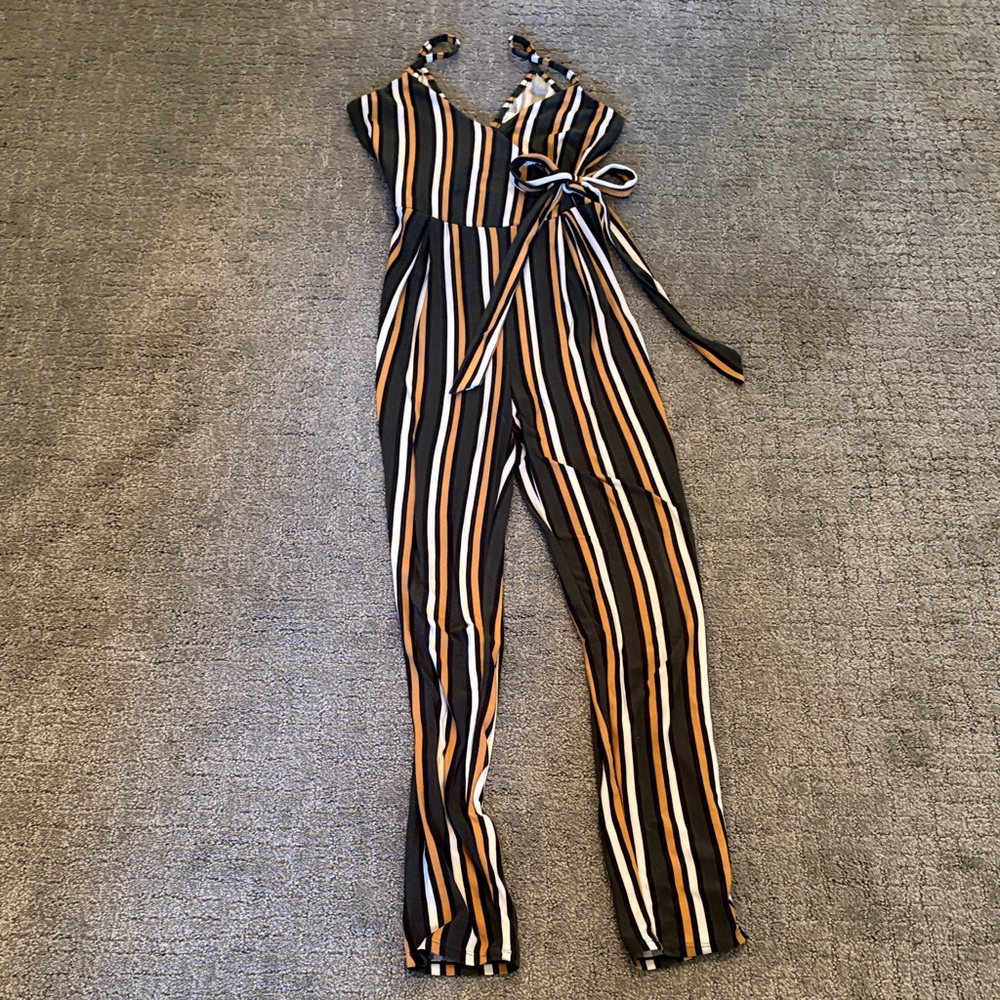 No Boundaries Multicolor Striped Jumpsuit